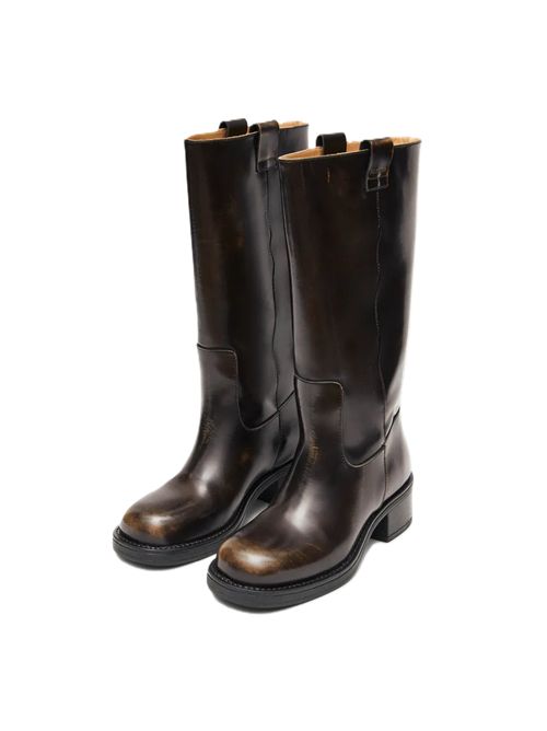 Sajan Stivali in pelle marrone effetto vintage Alohas Alohas | S100550-02SAJAN BROWNLEATHER BOOTS